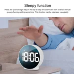 8816 LED Mirror Round Dual-purpose Alarm Clock - Image 3