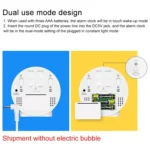 8816 LED Mirror Round Dual-purpose Alarm Clock - Image 4