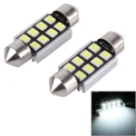2 PCS 41mm Festoon 3W 300LM White Light 8 LED 3528 SMD Canbus Error-Free Car Reading Lamps,  DC 12