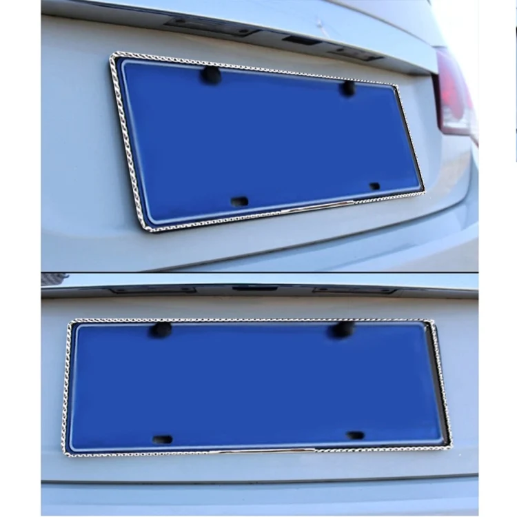 CMS0027B_3.webp 2 PCS Car License Plate Frames Car Styling License Plate Frame Universal License Plate Holder Car Accessories - Image 4