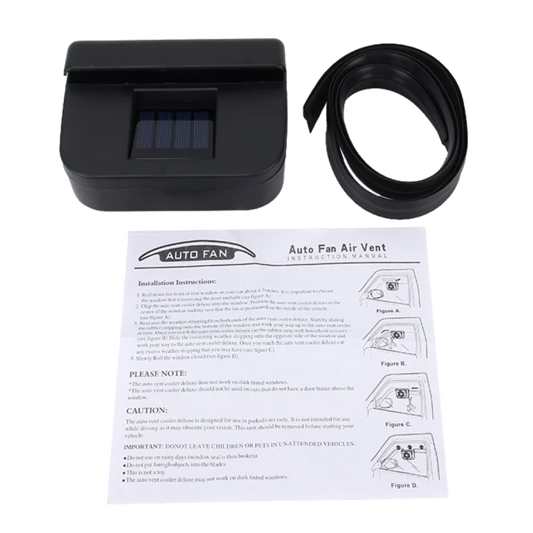 CMS0062_4.webp Solar Car Windshield Automatic Cooling Fan Car Cooling Fan Air Vent Auto Fan Solar Car Auto Cool Fan Cooler Vehicle Air Vent Radiator with Rubber Strip - Image 5
