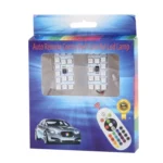 2 PCS Colorful 41MM T10 + Bicuspid Port Remote Control Car Dome Lamp LED Reading Light with 15 LED Lights - Image 6