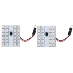 2 PCS Colorful 41MM T10 + Bicuspid Port Remote Control Car Dome Lamp LED Reading Light with 24 LED Lights - Image 2