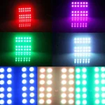 2 PCS Colorful 41MM T10 + Bicuspid Port Remote Control Car Dome Lamp LED Reading Light with 24 LED Lights - Image 7