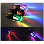 Solar Colorful Light Anti Collision Shark Fin Car Taillight LED Flash Warning Light Caution Light - Image 7