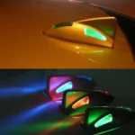 Solar Colorful Light Anti Collision Shark Fin Car Taillight LED Flash Warning Light Caution Light - Image 8