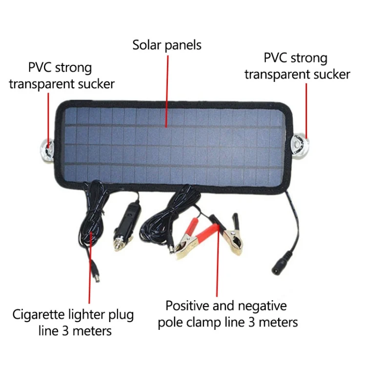 CMS0143_3.webp 4.5W Portable Car Automobile Boat Battery Solar Cells Rechargeable Power Battery Charger - Image 4