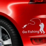 Go Fishing Styling Reflective Car Sticker, Size: 14cm x 9.5cm