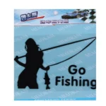 10 PCS Beauty Go Fishing Styling Reflective Car Sticker, Size: 14cm x 8.5cm - Image 3