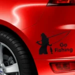 10 PCS Beauty Go Fishing Styling Reflective Car Sticker, Size: 14cm x 8.5cm - Image 4