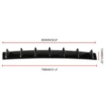 Universal Car Rear Bumper Lip Diffuser 7 Shark Fin Style Black ABS, Size: 85.0x18.0x5.0cm - Image 3