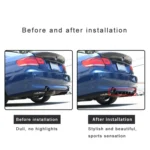 Universal Car Rear Bumper Lip Diffuser 7 Shark Fin Style Black ABS, Size: 85.0x18.0x5.0cm - Image 4