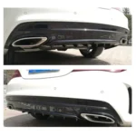 Universal Car Rear Bumper Lip Diffuser 5 Shark Fin Style Carbon Fiber  ABS, Size: 60.0x18.0x5.0cm - Image 5