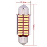 2 PCS Festoon 36mm 2W 160LM White Light 16 LED SMD 4014 Error Free License Plate Lights Car Light Bulb - Image 4