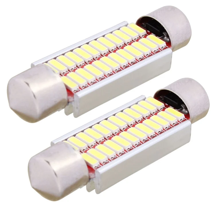 CMS0326_1.webp 2 PCS 41mm 2W 240LM White Light 24 LED SMD 4014 Error Free License Plate Lights Car Light Bulb - Image 2