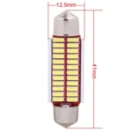 2 PCS 41mm 2W 240LM White Light 24 LED SMD 4014 Error Free License Plate Lights Car Light Bulb - Image 4