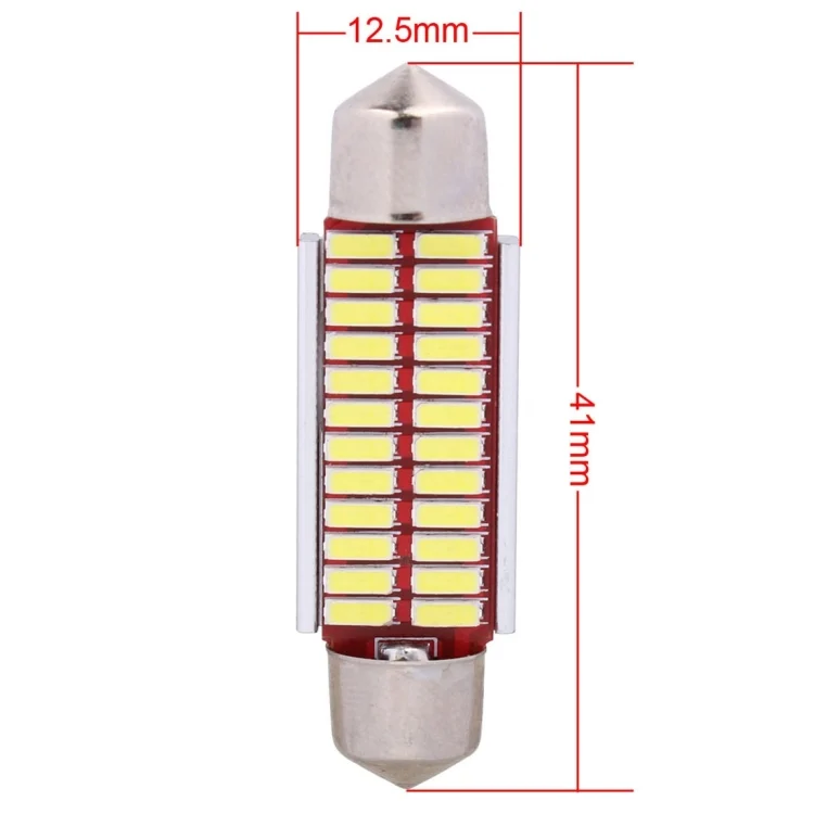 CMS0326_3.webp 2 PCS 41mm 2W 240LM White Light 24 LED SMD 4014 Error Free License Plate Lights Car Light Bulb - Image 4