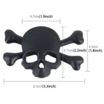 Skull And Cross Bone Shape Shining Metal Car Universal Sticker - Image 2