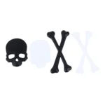 Skull And Cross Bone Shape Shining Metal Car Universal Sticker - Image 4