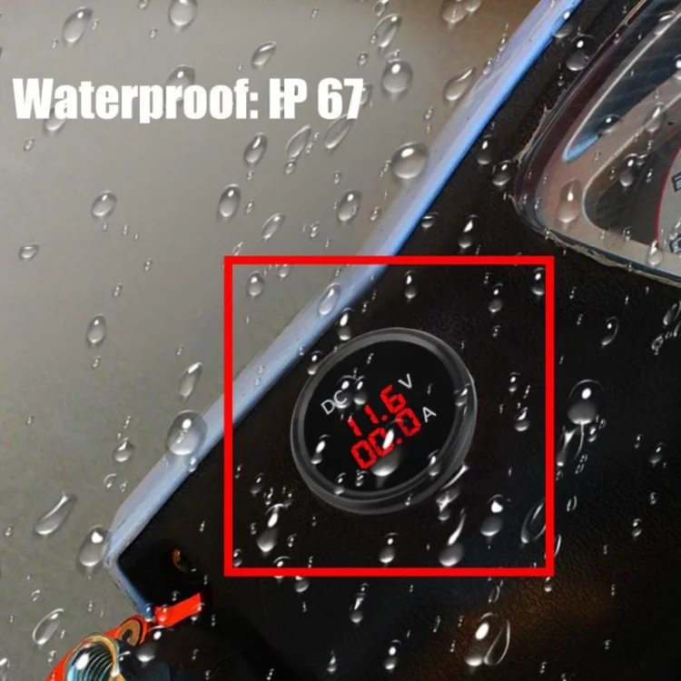 CMS0392_9.webp B3613  IP67 Waterproof Car Modification 4.5-30V Voltmeter + Ammeter - Image 10
