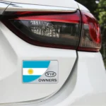 Universal Car Argentina Flag Rectangle Shape VIP Metal Decorative Sticker - Image 6