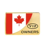 Universal Car Canada Flag Rectangle Shape VIP Metal Decorative Sticker - Image 2