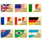Universal Car Canada Flag Rectangle Shape VIP Metal Decorative Sticker - Image 5