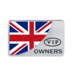 Universal Car UK Flag Rectangle Shape VIP Metal Decorative Sticker - Image 2