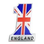 Universal Car UK Flag Number 1 Shape Metal Decorative Sticker - Image 2