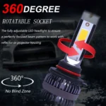 2 PCS 9005 DC9-36V / 36W / 3000K / 6000LM IP68 Car / Motorcycle Mini COB LED Headlight Lamps / Fog Light - Image 9