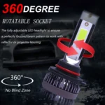 2 PCS H1 DC9-36V / 36W / 3000K / 6000LM IP68 Car / Motorcycle Mini COB LED Headlight Lamps / Fog Light - Image 9