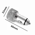 Car Diamond Aluminium Alloy QC3.0 Dual USB Quick Charger - Image 4