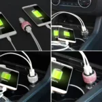 Car Diamond Aluminium Alloy QC3.0 Dual USB Quick Charger - Image 9