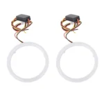 2 PCS 2.5inch 3W White Light + Yellow Light Car Angel Eyes Light, DC 12V Cable Length: 50cm - Image 2