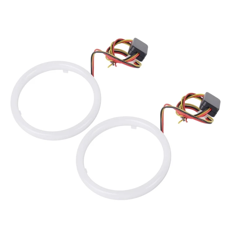 CMS0576_2.webp 2 PCS 2.5inch 3W White Light + Yellow Light Car Angel Eyes Light, DC 12V Cable Length: 50cm - Image 3