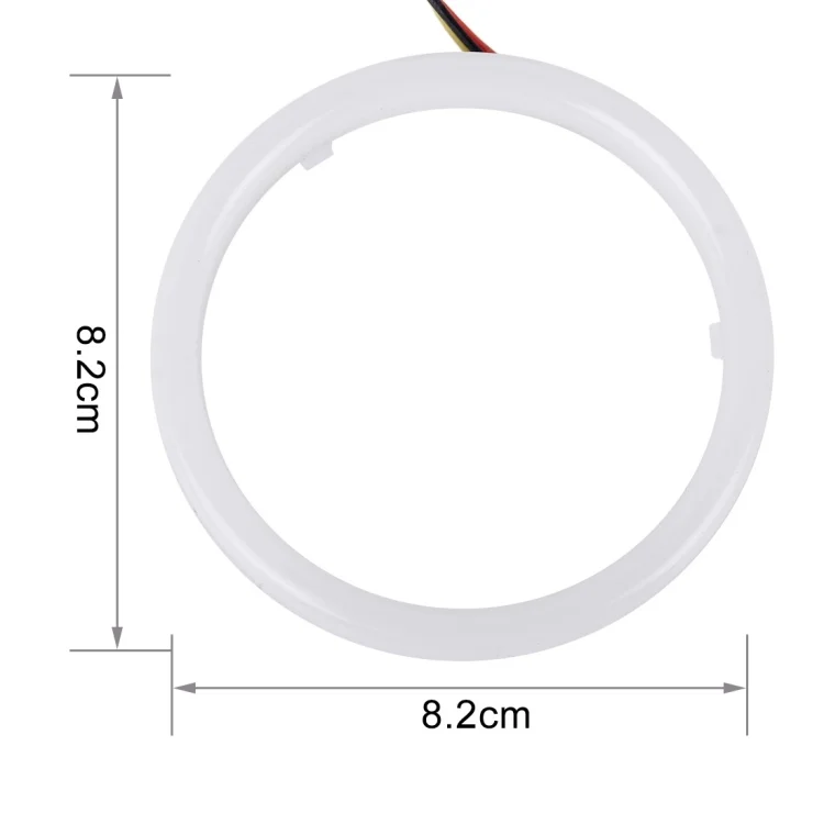 CMS0576_3.webp 2 PCS 2.5inch 3W White Light + Yellow Light Car Angel Eyes Light, DC 12V Cable Length: 50cm - Image 4