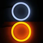 2 PCS 2.5inch 3W White Light + Yellow Light Car Angel Eyes Light, DC 12V Cable Length: 50cm - Image 7