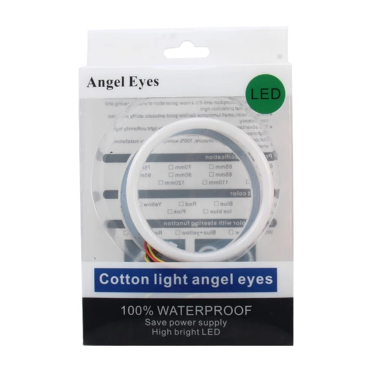 CMS0577_5.webp 2 PCS 3inch 6W White Light + Yellow Light Car Angel Eyes Light, DC 12V Cable Length: 50cm - Image 6