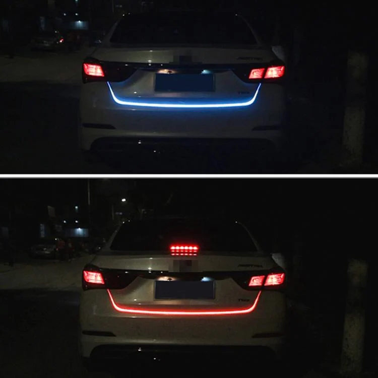 CMS0589_7.webp 1.5m Car Auto Waterproof Universal Four Color Rear Flowing Light Tail Box Lights with Tail Light Controller, Ice Blue Light Driving Light, White Light Reversing Light, Red Light Brake Light, Yellow Light Turn Signal Light, LED Lamp Strip Tail Decoration - Image 8