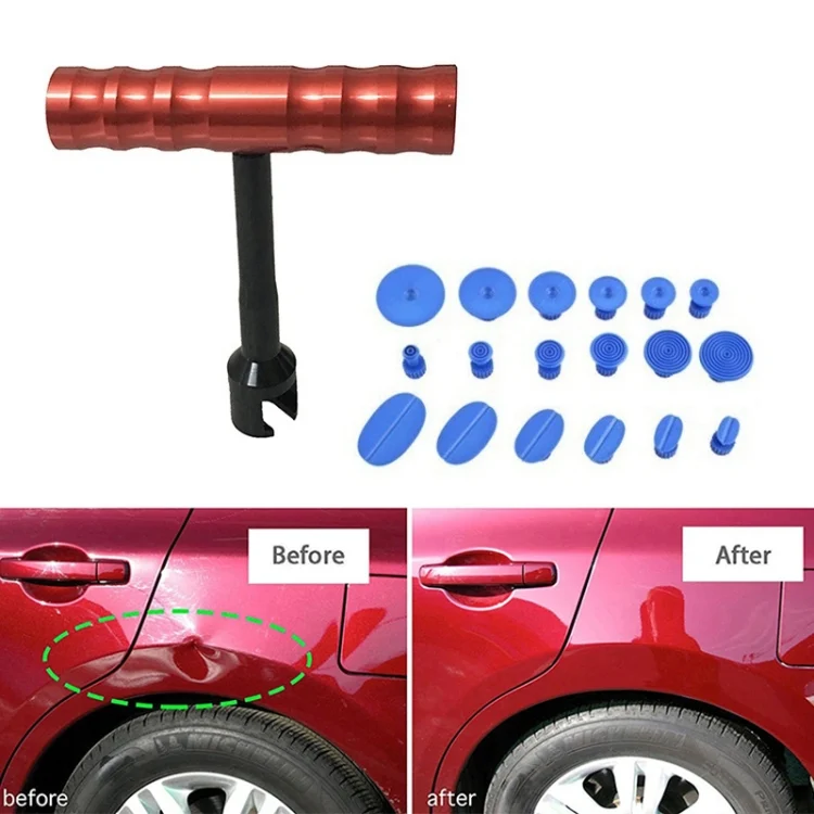 CMS0593_4.webp 19 in 1 Auto Repair Body Tool Kit Paintless Dent Repair Hail Removal Small Red T Bar Slide Hammer Dent Repair Tool Kit - Image 5