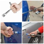 19 in 1 Auto Repair Body Tool Kit Paintless Dent Repair Hail Removal Silver T Bar Slide Hammer Dent Repair Tool Kit - Image 4