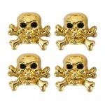 4 PCS Universal Skull Shape Gas Cap Mouthpiece Cover Gas Cap Tire Cap Car Motor Bicycle Tire Valve Caps - Image 2