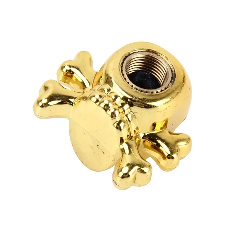 CMS0659J_2.webp 4 PCS Universal Skull Shape Gas Cap Mouthpiece Cover Gas Cap Tire Cap Car Motor Bicycle Tire Valve Caps - Image 3