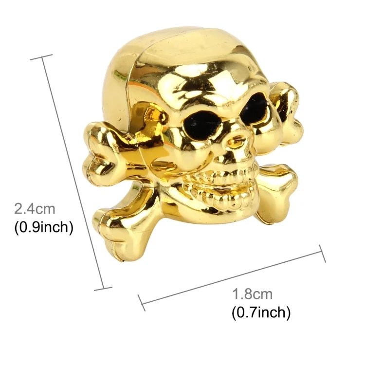 CMS0659J_3.webp 4 PCS Universal Skull Shape Gas Cap Mouthpiece Cover Gas Cap Tire Cap Car Motor Bicycle Tire Valve Caps - Image 4