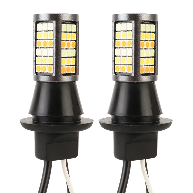 CMS0663_1.webp T20/7740 DC12V 3.7W 81 SMD-3030-LEDs Three Color Car DRL&Turn Light, Length: 2m - Image 2