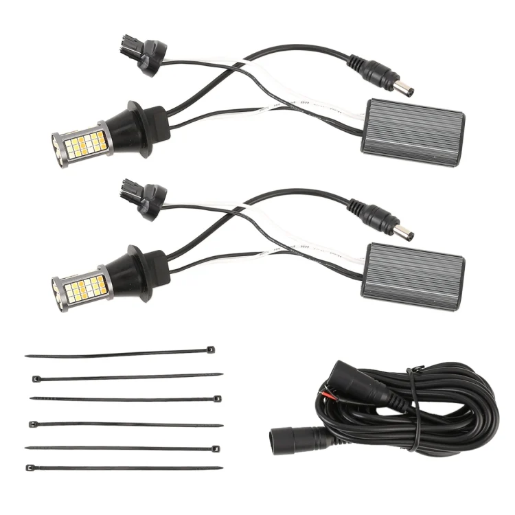 CMS0663_4.webp T20/7740 DC12V 3.7W 81 SMD-3030-LEDs Three Color Car DRL&Turn Light, Length: 2m - Image 5