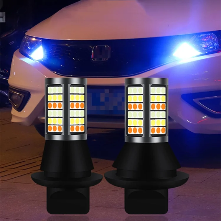 CMS0663_9.webp T20/7740 DC12V 3.7W 81 SMD-3030-LEDs Three Color Car DRL&Turn Light, Length: 2m - Image 10