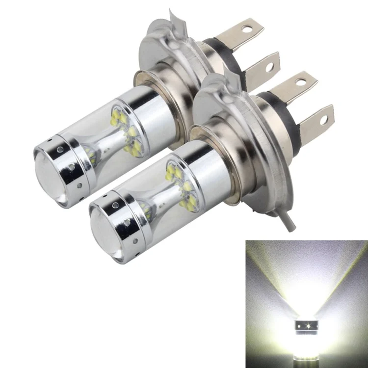 CMS0676WL.webp 2 PCS H4 60W 1200 LM 6000K Car Fog Lights with 12 CREE XB-D LED Lamps, DC 12V - Image 1