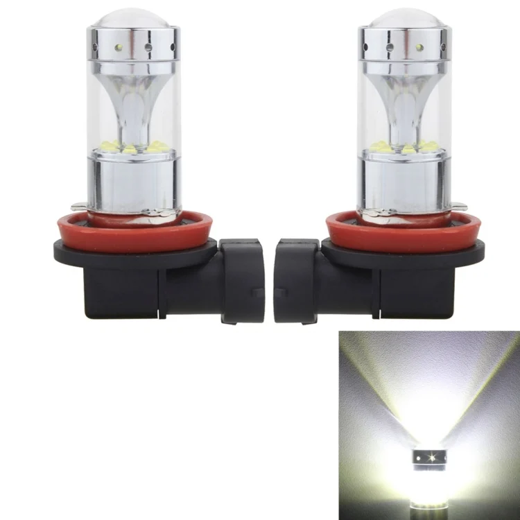 CMS0678WL.webp 2 PCS H8/H11 60W 1200 LM 6000K Car Fog Lights with 12 CREE XB-D LED Lamps, DC 12V - Image 1