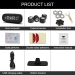 Universal Car Wireless Solar Energy TPMS Tire Pressure Alarm System External Tire Monitor - Image 5
